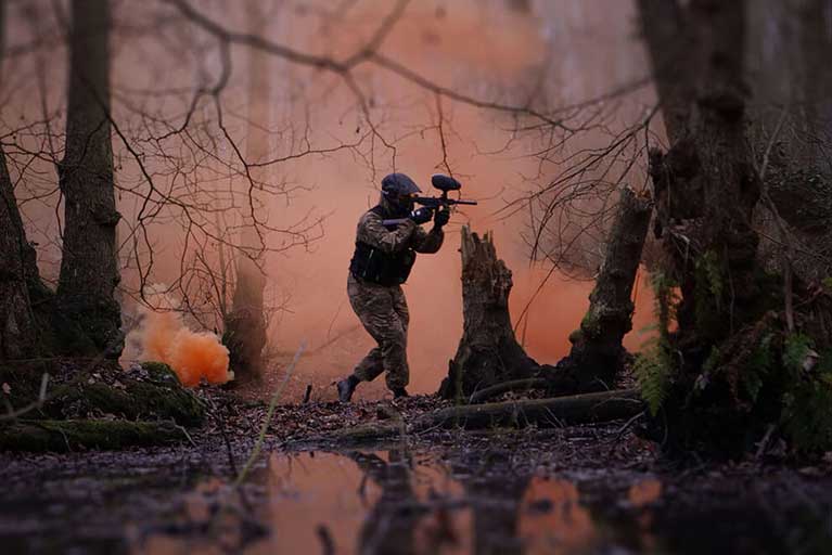 mixed adult paintball