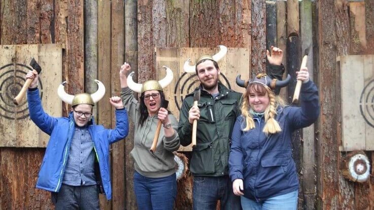 family throwing axes