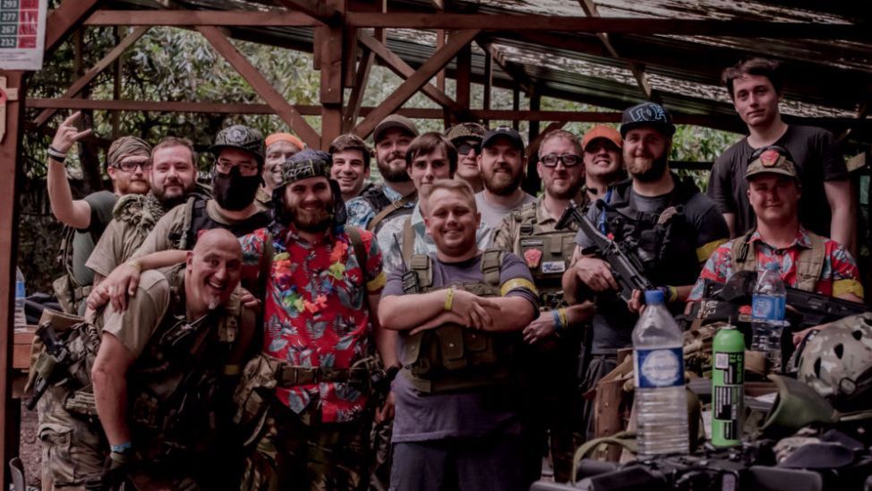 group of airsoft players