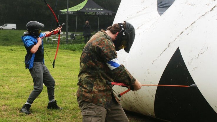 inflatable barricades for battle archery tag