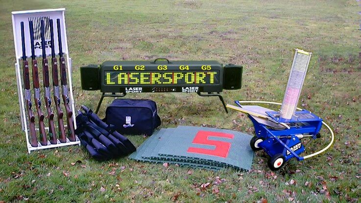 laser clay pigeon shooting equipment