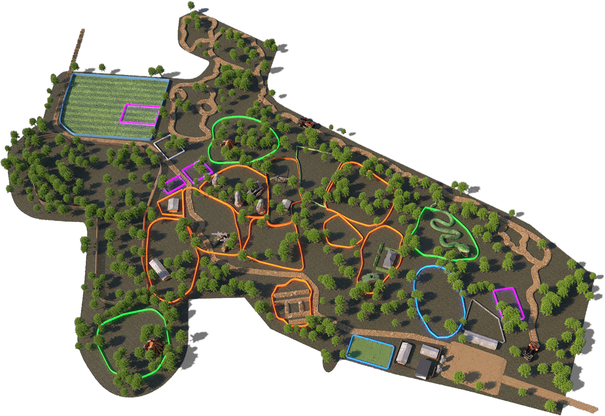 npf bassetts pole adventure park map