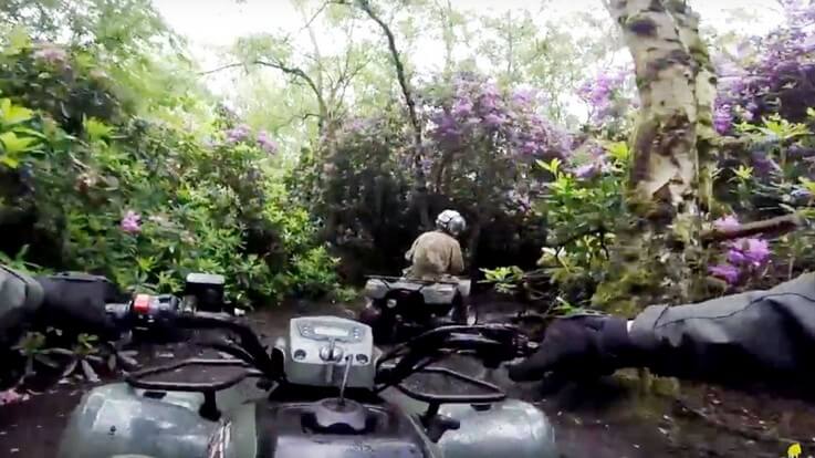 riders eye view from quad bike seat