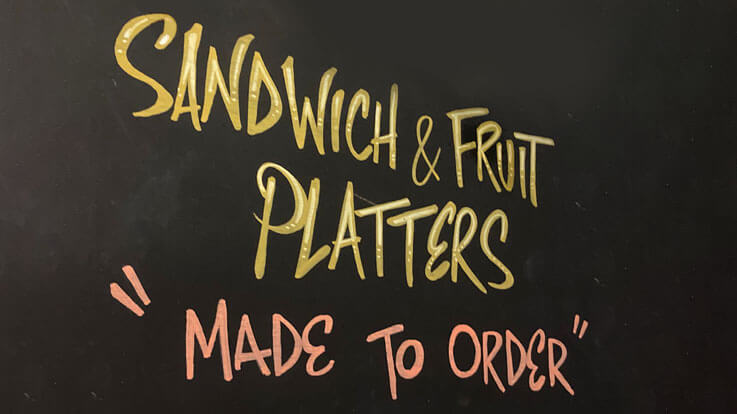 sandwich and fruit platters