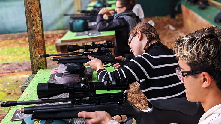 seated rifle shooters