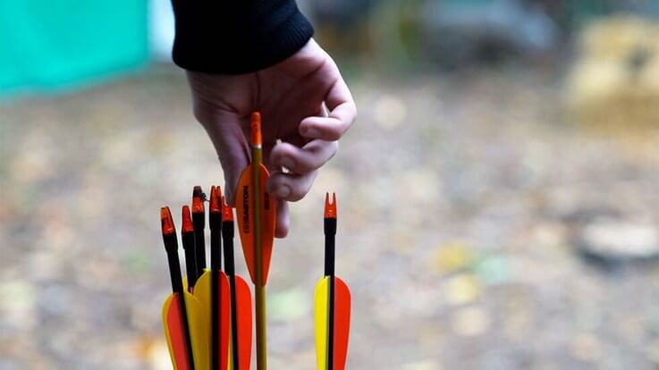 target shooting arrows in quiver